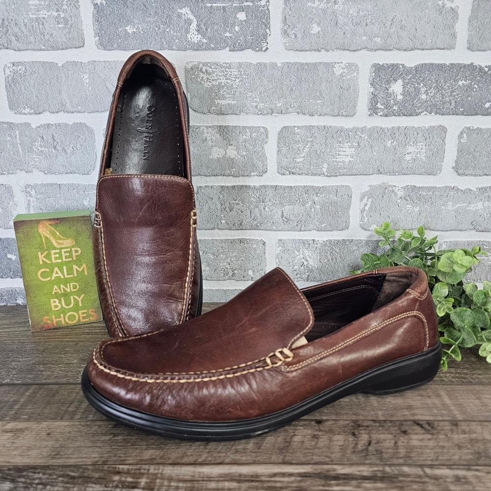 Cole Haan C11404 Leather‎ Loafers Slip On Casual Driver Brown Mens Size 11M